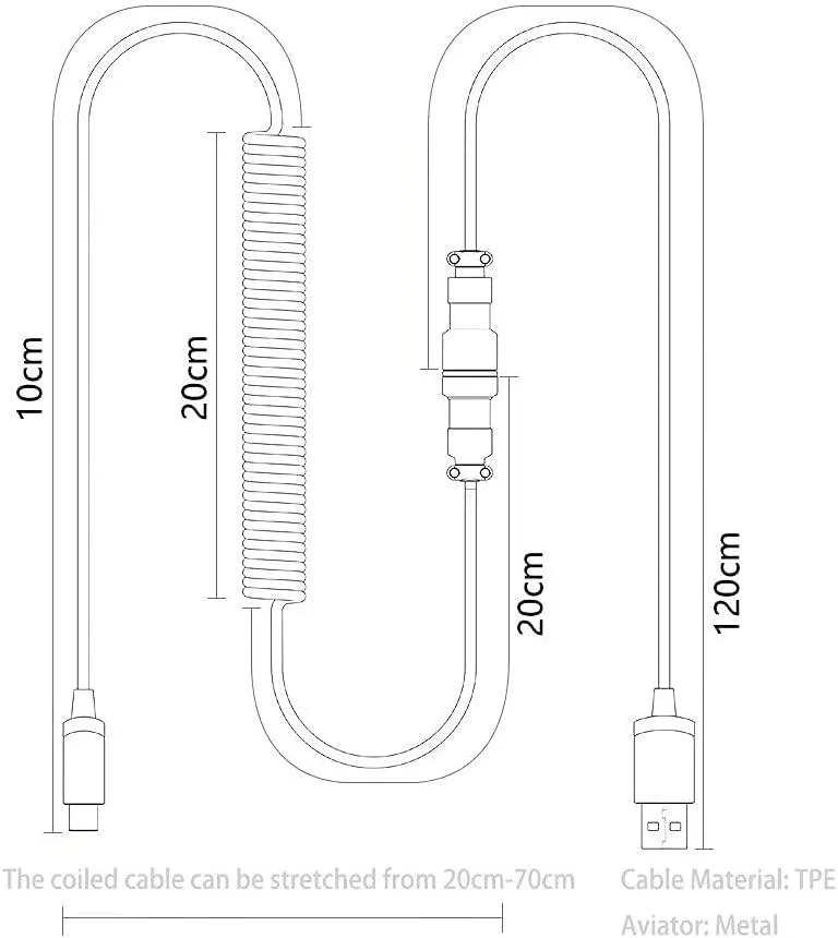 AKKO COILED AVIATOR CABLE (NEON)