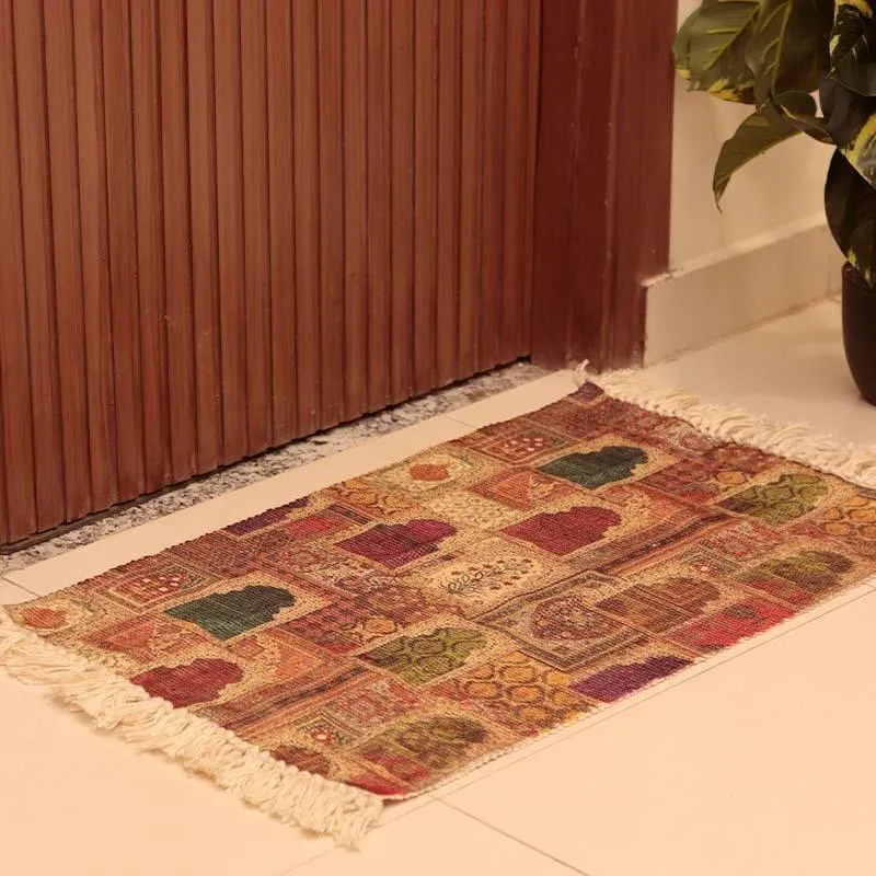 Antique Polyster Jharokha Printed Doormat | 34 x 21 inches