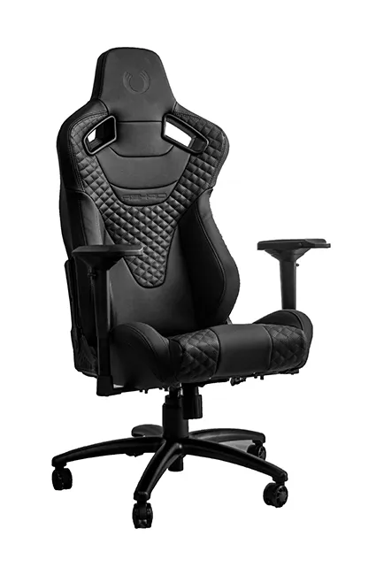 RS Racing Style Seat Black Leatherette Carbon Fiber with Black Diamond Stitching Premium Office/Gaming Chair